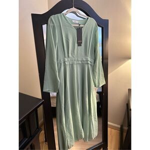 NEW LAI MENG Chiffon Formal Dress Midi 14/16 Green